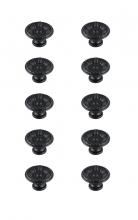  KB2010-MB-10PK - Corio 1.1" Diameter Matte Black Mushroom Knob Multipack (Set of 10)