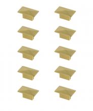  KB2026-GD-10PK - Perry 2" Brushed Gold Rectangle Knob Multipack (Set of 10)