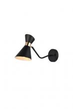  LD2352BK - Halycon 5 inch black wall sconce