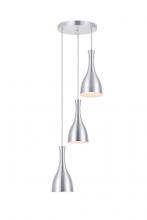  LD2408BN - Aiken 3 Light Burnished Nickel Pendant