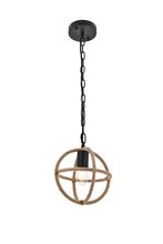  LD4067D8BK - Octavia 1 light Black Pendant