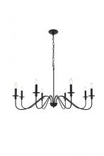  LD5006D42MB - Rohan 8 Light Matte Black Pendant