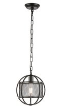  LD5041D10BK - Zeke 1 light Black pendant