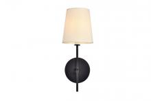  LD6004W6BK - Mel Collection Wall Sconce D5.5 H15 Lt:1 Black Finish