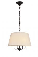  LD6009D17BK - Maple Collection Pendant D17 H13.75 Lt:4 Black Finish