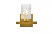  LD7025W7BR - Cassie 1 Light Bath Sconce in Brass with Clear Shade