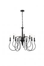  LD7045D30BK - Flynx 9 Lights Pendant in Black