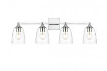  LD7307W32CH - Gianni 4 light Chrome and Clear Bath Sconce