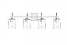  LD7313W33CH - Avani 4 Light Chrome and Clear Bath Sconce