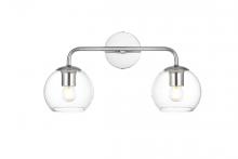  LD7321W19CH - Genesis 2 Light Chrome and Clear Bath Sconce