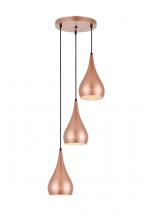  LDPD2000HG - Nora 3 Light Honey Gold Pendant