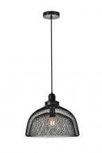 Elegant LDPD2032 - Warren Collection Pendant D13.5in H11in Lt:1 Black Finish