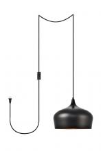  LDPG2003 - Nora 1 Light Black Plug-in Pendant