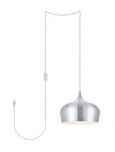  LDPG2003BN - Nora 1 Light Burnished Nickel Plug-in Pendant