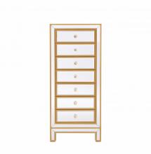 Elegant MF72047G - Lingerie Chest 7 drawers 18in. W x 15in. D x 42in. H in gold