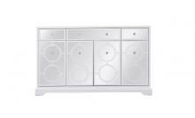  MF81001WH - 60 In. Mirrored Credenza in White