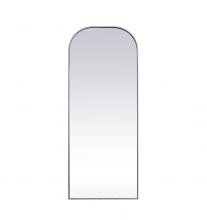  MR1FL2874SIL - Metal Frame Arch Full Length Mirror 28x74 Inch in Silver