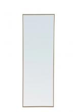 Elegant MR4082BR - Metal Frame Rectangle Mirror 18 Inch Brass