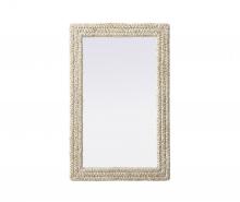  MR4A2742LN - Rectangle Cornhusk Mirror 27x42 in Linen White