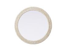  MR4B36LN - Round Cornhusk Mirror 36x36 in Linen White