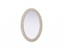  MR4C2742LN - Oval Cornhusk Mirror 27x42 in Linen White