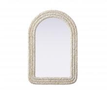  MR4G2436LN - Arch Cornhusk Mirror 24x36 in Linen White