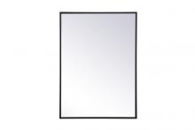  MR572028BLK - Metal Mirror Medicine Cabinet 20 Inchx28 Inch in Black