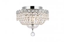  V1900F12C/RC - Century 4 Light Chrome Flush Mount Clear Royal Cut Crystal