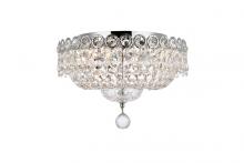  V1900F14C/RC - Century 4 Light Chrome Flush Mount Clear Royal Cut Crystal