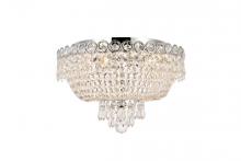  V1900F16C/RC - Century 4 Light Chrome Flush Mount Clear Royal Cut Crystal