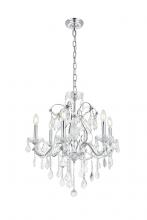  V2015D24C/RC - St. Francis 6 Light Chrome Chandelier Clear Royal Cut Crystal