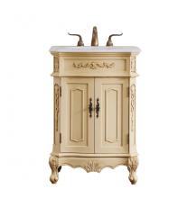  VF10124LT - 24 In. Single Bathroom Vanity Set in Light Antique Beige