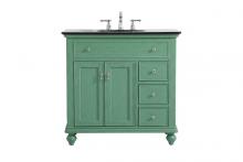  VF12336VM - 36 Inch Single Bathroom Vanity in Vintage Mint