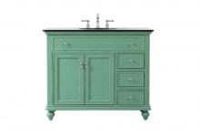  VF12342VM - 42 Inch Single Bathroom Vanity in Vintage Mint