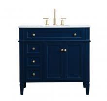  VF12536BL - 36 Inch Single Bathroom Vanity in Blue