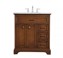  VF15032TK - 32 Inch Single Bathroom Vanity in Teak