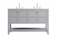  VF16454DGR - 54 inch Double Bathroom Vanity in Grey