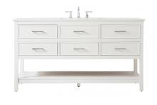  VF19060WH - 60 Inch Single Bathroom Vanity in White