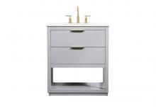  VF19230GR - 30 inch Single bathroom vanity in grey