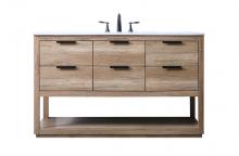  VF19254NT - 54 Inch Single Bathroom Vanity in Natural Oak