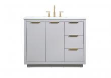  VF19442GR - 42 Inch Single Bathroom Vanity in Grey