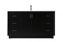  VF19660BK - 60 Inch Single Bathroom Vanity in Black