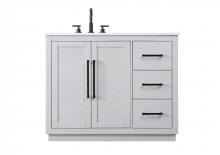  VF29042GR - 42 inch Single Bathroom Vanity in Grey