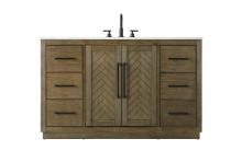  VF29054HO - 54 inch Single Bathroom Vanity in Hazel Oak