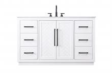  VF29054WH - 54 inch Single Bathroom Vanity in White