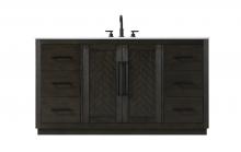  VF29060CO - 60 inch Single Bathroom Vanity in Chocolate Oak