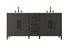  VF29372DMMB - 72  Inch Double Bathroom Vanity In Mocha Brown