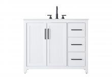  VF29542WH - 42 Inch Single Bathroom Vanity In White