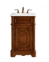  VF30421TK-VW - 21 Inch Single Bathroom Vanity in Teak with Ivory White Engineered Marble