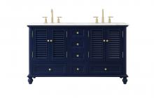  VF30560DBL - 60 Inch Double Bathroom Vanity in Blue